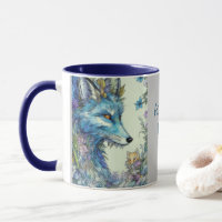 Mythischer Fuchs, Blume. Bearbeitbarer Name
