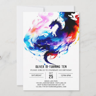 Mythischer Geburtstag des niedlichen Drachen Einladung