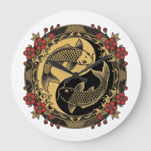 Mythischer kaiserlicher chinesischer Drachenrelief Große Wanduhr