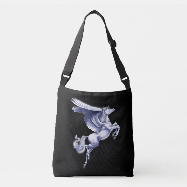 Mythischer Pegasus Tragetaschen Mit Langen Trägern (Vorderseite)
