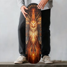Mythischer Phönix mit Stammesmustern Dark Fantasy