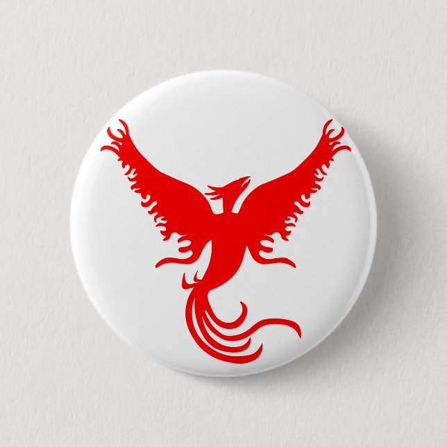 Mythischer Phönixvogel. Button (Vorderseite)