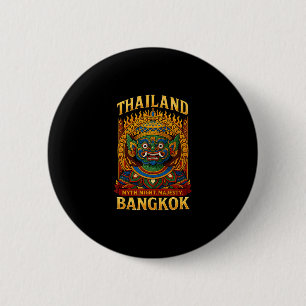 Mythischer Thai-Dämon Ngkok-Feuer-Masken-Kunst-Sou Button