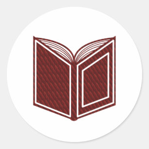 Mythisches Buch mit Crimson Red Dragon Scales Runder Aufkleber