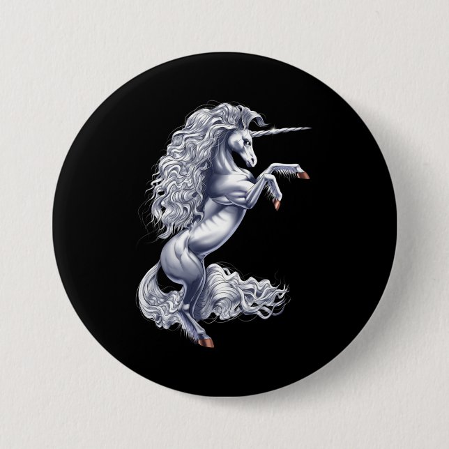 Mythisches Einhorn Button (Vorderseite)