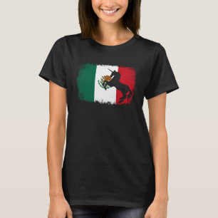 Mythisches Einhorn vintage Mexiko mexikanische Fla T-Shirt