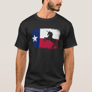 Mythisches Einhorn Vintage Texas Texaner Flagge Pf T-Shirt