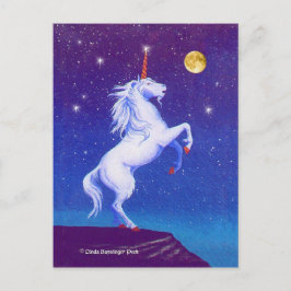 Mythisches Einhorn Vollmond Postkarte
