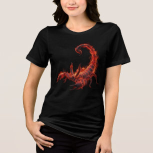Mythisches Fantasy-Kunst-Feuer Skorpion Tri-Blend Shirt