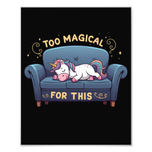 Mythisches Faules Einhorn Zu Magisch Für Dies Fotodruck