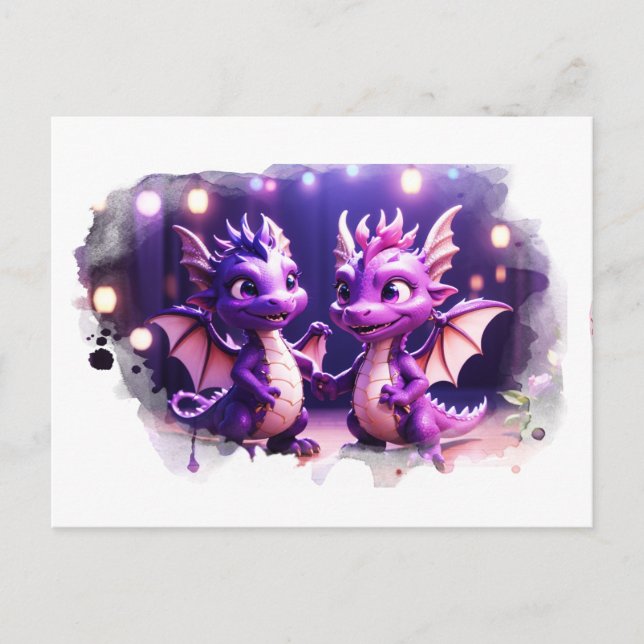 *~* Mythisches FOTO Einladender Drache AP48 Postka Postkarte (Vorderseite)