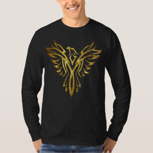 Mythisches Phoenix Bird Rising Logo (Imitate Gold) T-Shirt