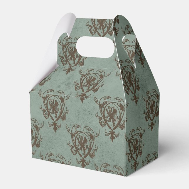 Mythisches Vintages Drachenmuster Geschenkschachtel (Vorderseite)