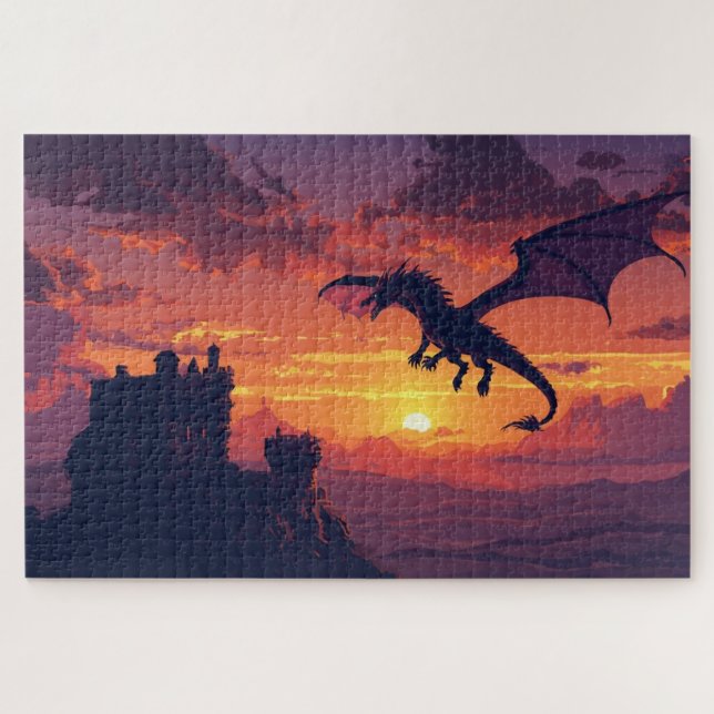 Mythisches Walisisches Drachen-Puzzle (Horizontal)