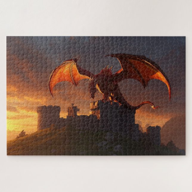 Mythisches Walisisches Drachen-Puzzle (Horizontal)