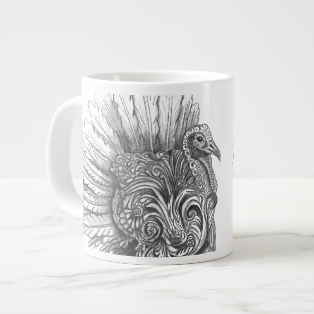Mythological Turkey Mug Jumbo-Tasse (Vorderseite Links)