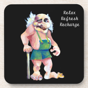 Mythologische Skandinavier Funny Ogre Troll Getränkeuntersetzer