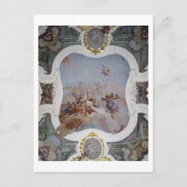 Mythologische Szene mit dem Zodiac (Fresko) Postkarte (Vorderseite)