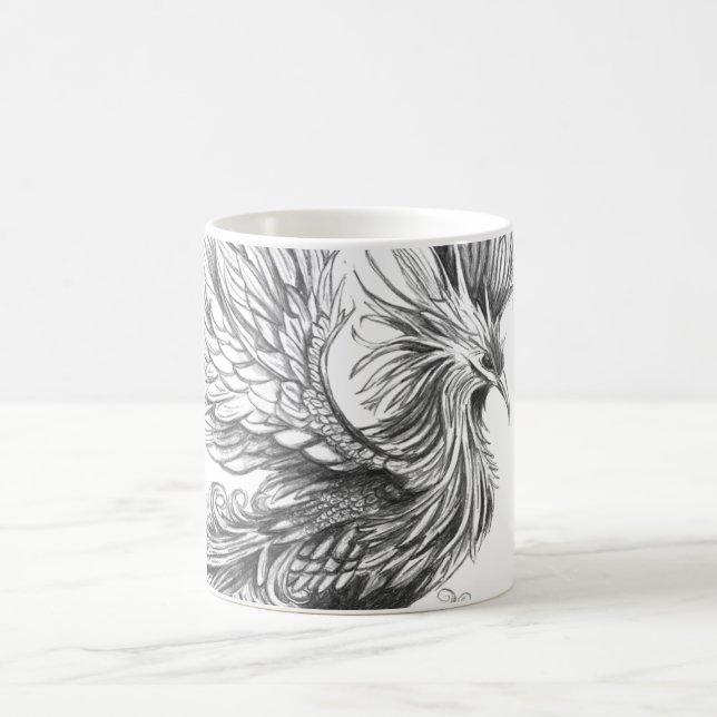 Mythologischer Phönix-Becher Kaffeetasse (Mittel)
