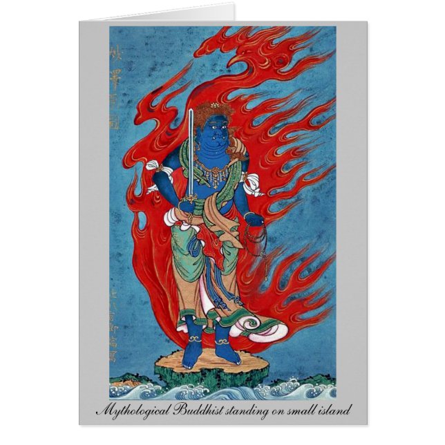 Mythologisches buddhistisches stehendes auf (Vorne)