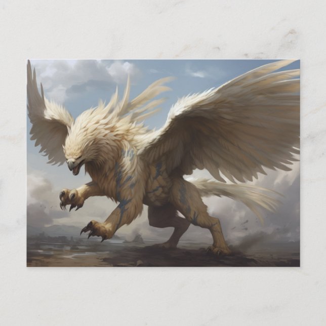 Mythology Griffin Gryphon Postkarte (Vorderseite)