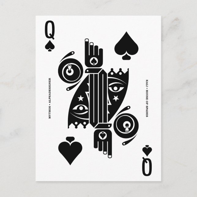 Mythos Kali Königin der Spades Postkarte (Vorderseite)