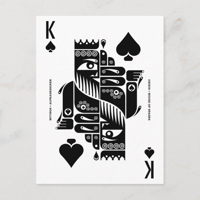 Mythos Osiris King of Spades Postkarte (Vorderseite)