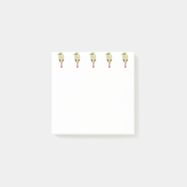 Myzornis "Wasserfarbenfeuer" Post-it Klebezettel (Vorderseite)