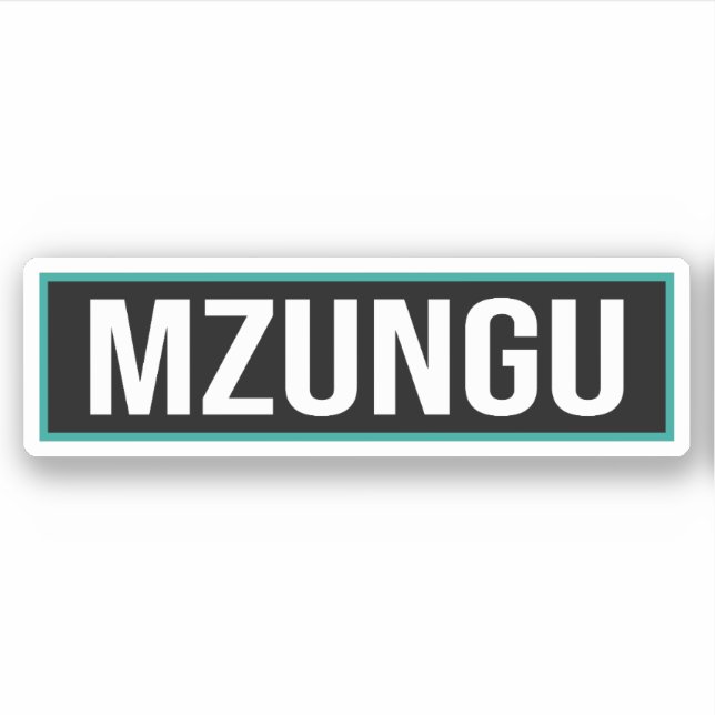 Mzungu Aufkleber (Vorderseite)