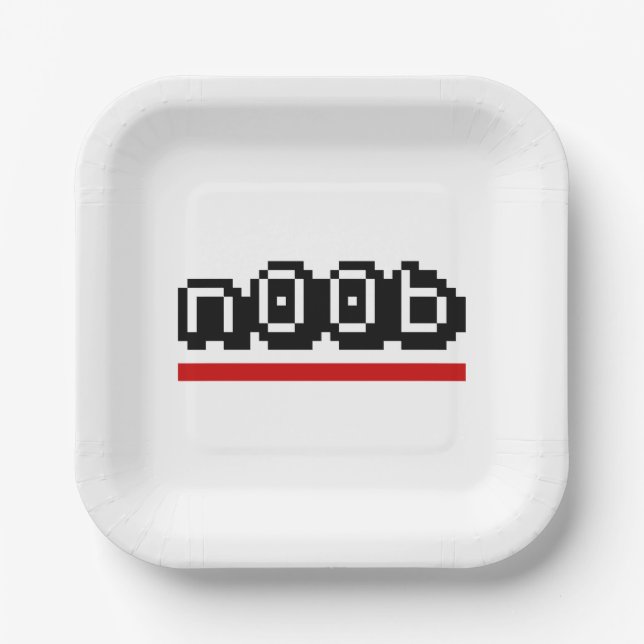 n00b pappteller (Vorderseite)