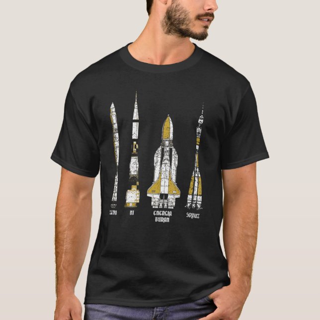 N1 Proton Soyuz Buran Rocket Sowjetp Gewerkschaft  T-Shirt (Vorderseite)