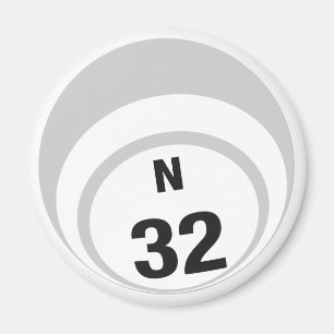 N32 Bingo Ball Kühlschrankmagnet