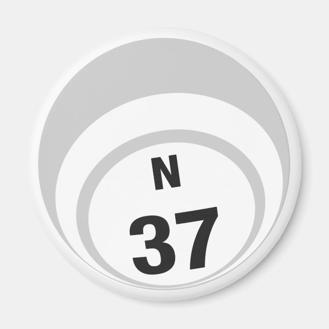N37 Bingo Ball Kühlschrankmagnet (Vorne)