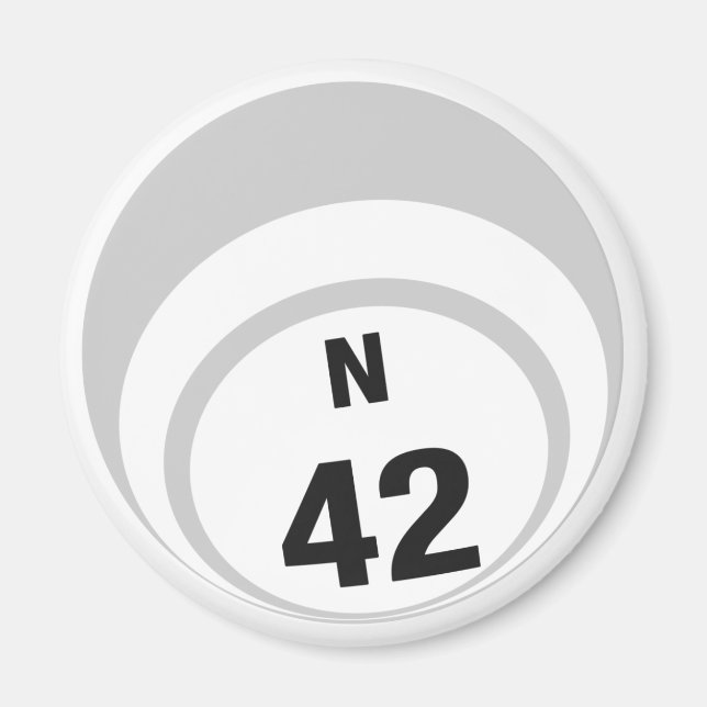 N42 Bingo Ball Kühlschrankmagnet (Vorne)