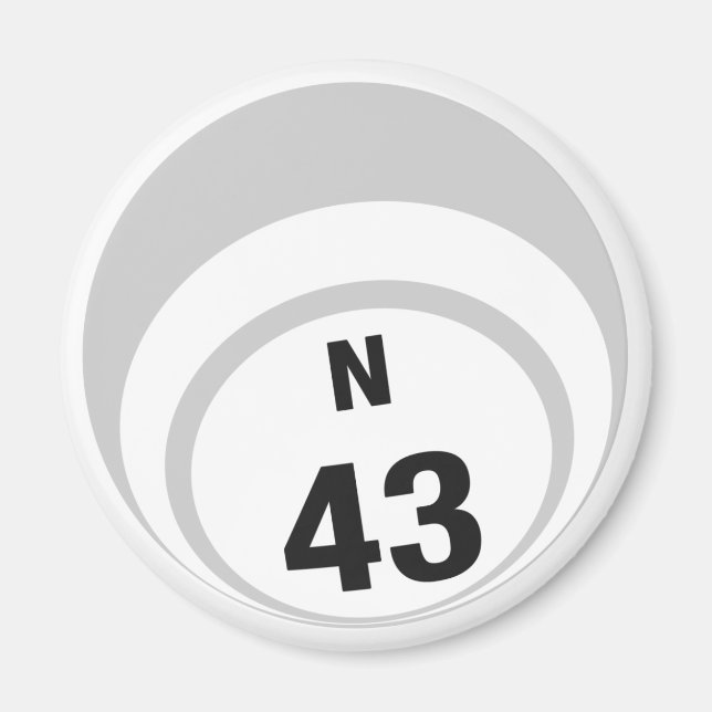 N43 Bingo Ball Kühlschrankmagnet (Vorne)