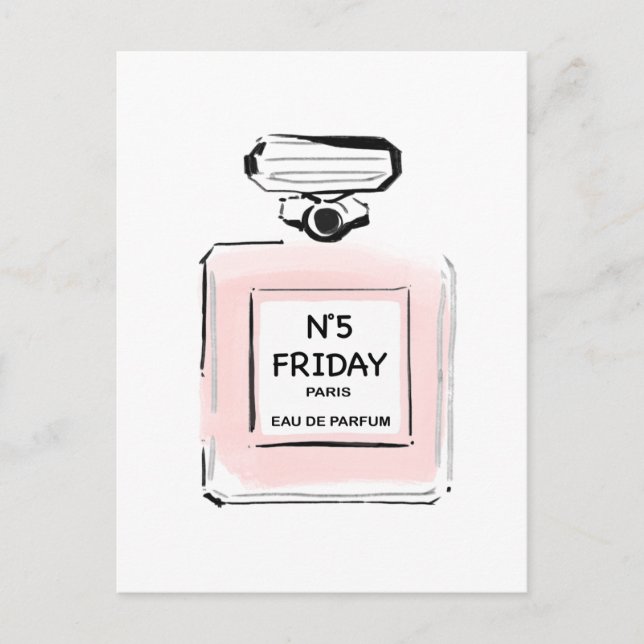 N5 Freitag Paris Flasche Parfum Postkarte (Vorderseite)