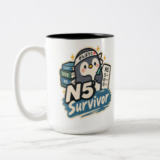 N5 Süßes Pinguin-Überlebender-Design Zweifarbige Tasse