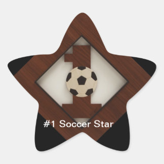 N° 1 Sticker étoile de soccer diamant