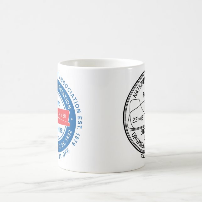 N.A.P.E. Double tasse de blanc de logo (Centre)