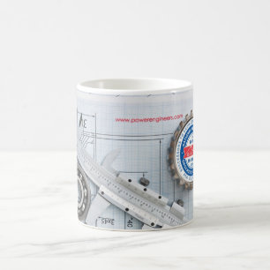 N.A.P.E. Technik bearbeitet weiße Tasse