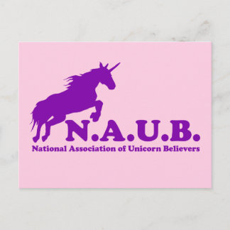 N.A.U.B Unicorn-Gläubiger Postkarte
