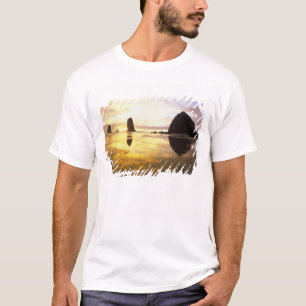 N.A., USA, Oregon, Cannon Beach Sonnenuntergang mi T-Shirt