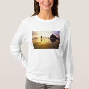 N.A., USA, Oregon, Cannon Beach Sonnenuntergang mi T-Shirt