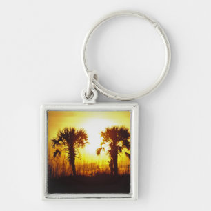 N.A., USA, South Carolina, Charleston. Sonnenunter Schlüsselanhänger