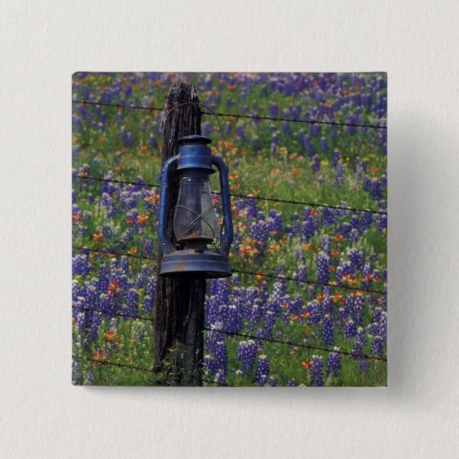 N.A., USA, Texas, Llano, Blaue Laterne und Button (Vorderseite)