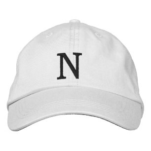 N Buchstabe Bestickte Baseballkappe
