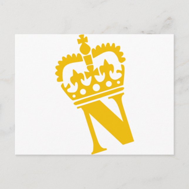 N - Buchstabe - Name Postkarte (Vorderseite)