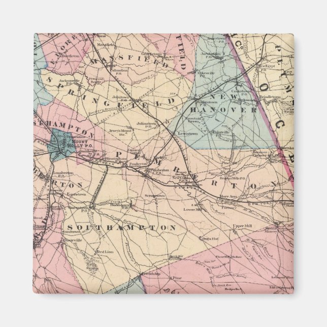 N Burlington Landkreis, NJ Magnet (Vorne)