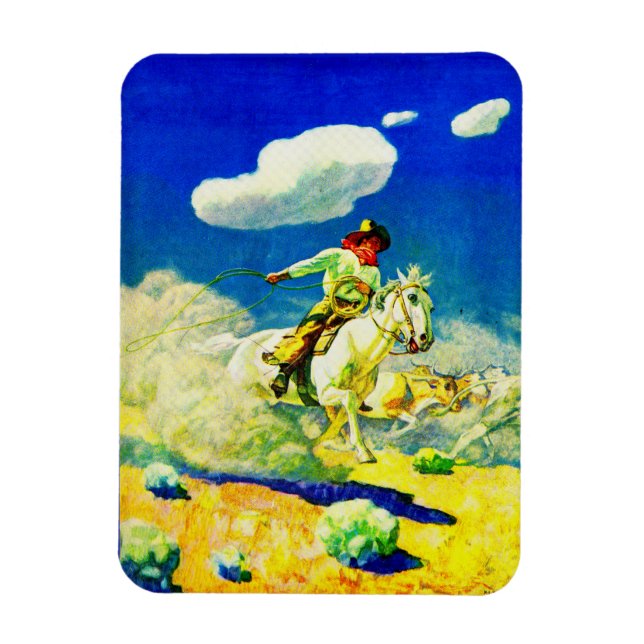 N. C. Wyeth Cowboy Magnet (Vertikal)