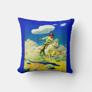 N. C. Wyeth Cowboy print Kissen